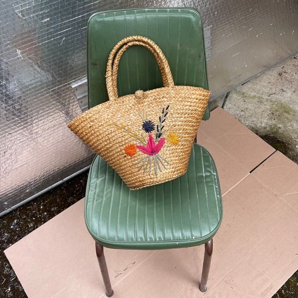 Vintage handmade Italian woven handbag